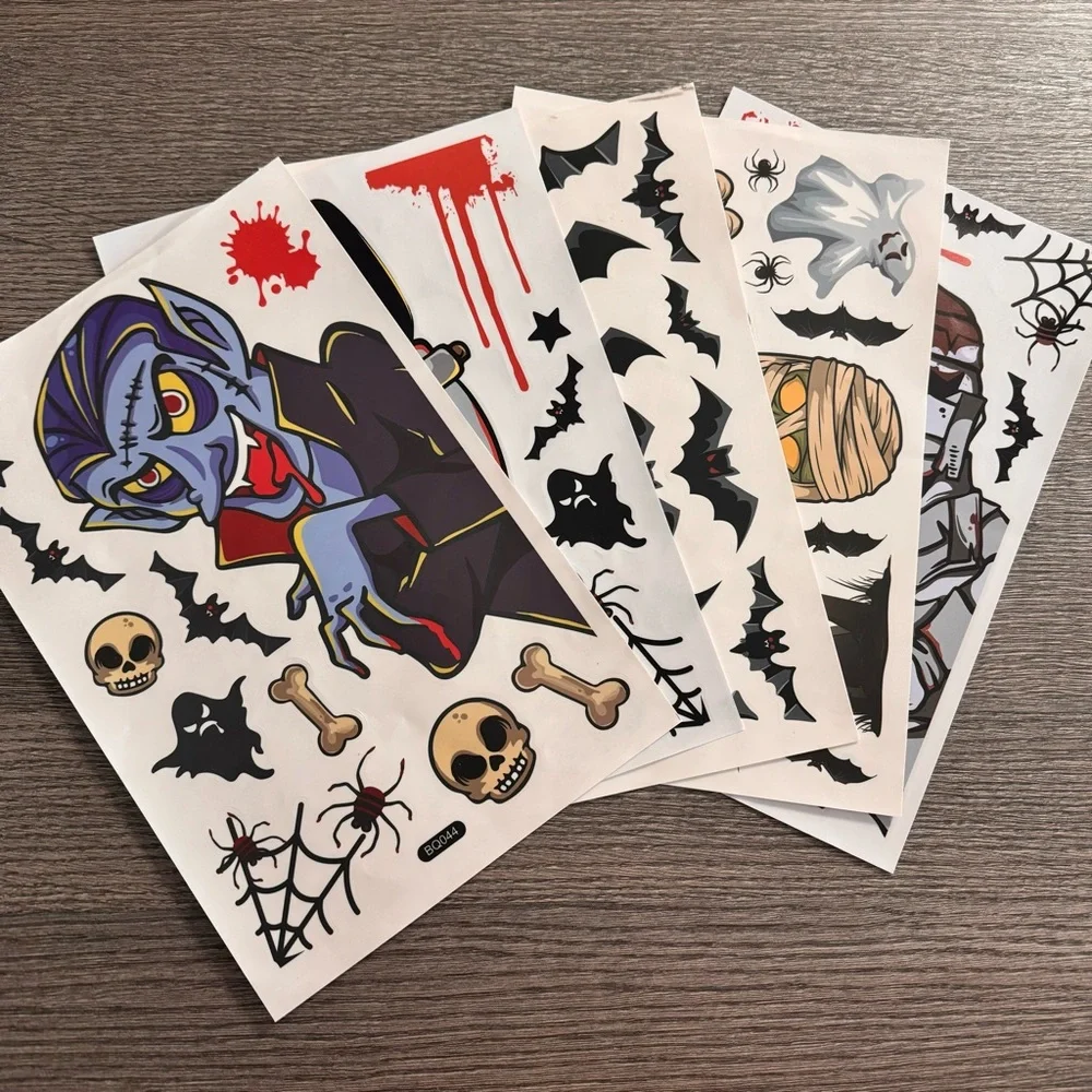 Halloween window clings stickers 5 sheets